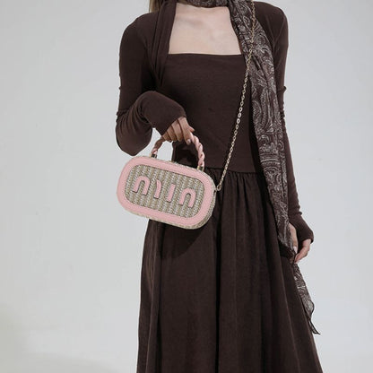 Trendy Modern Letter Small Square Letter Crossbody Bag