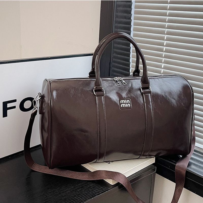Premium Waterproof PU Horizontal Travel Bag – Large Capacity Weekend Duffle
