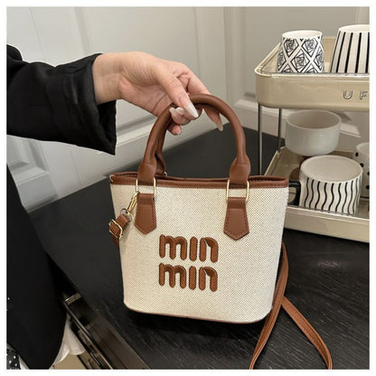 Trendy Women's Retro Bucket Handbag Versatile Large Capacity Shoulder Bag