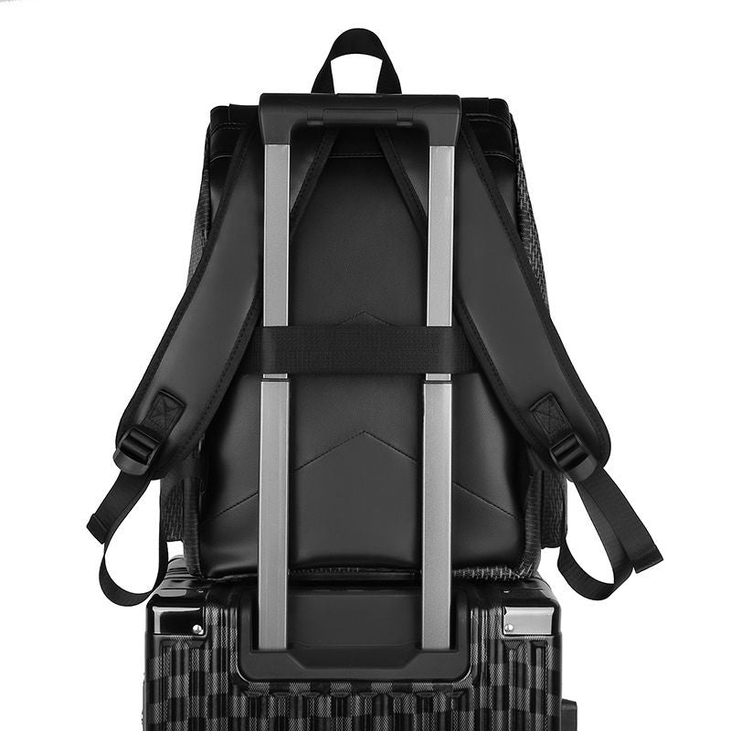 Fashion Leather Backpack With Buckle Flap Closure for Work, Travel & College