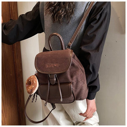 New Stylish Retro Suede Backpack For Women – Vintage Travel & Everyday Bag