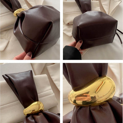 Vintage Pleated Bucket Bag for Women – Chic  Fashion Shoulder Handbag