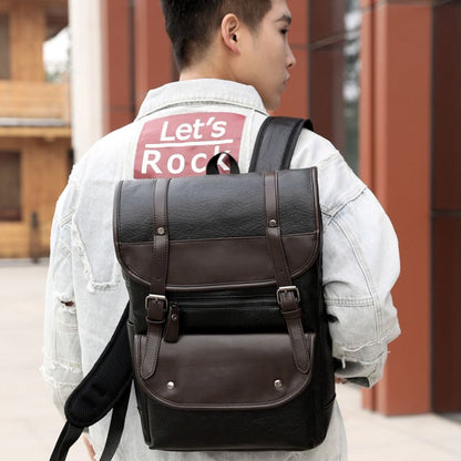Urban Leather Backpack With Multiple Compartments Laptop Bag For Men