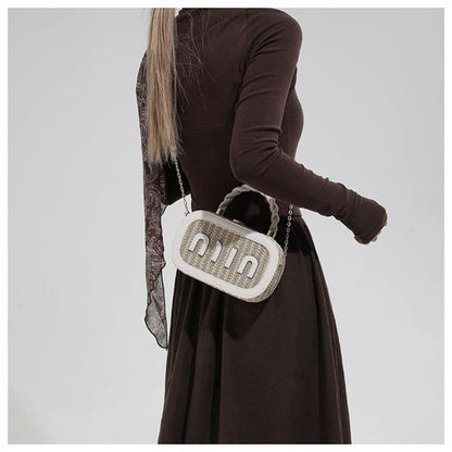 Trendy Modern Letter Small Square Letter Crossbody Bag