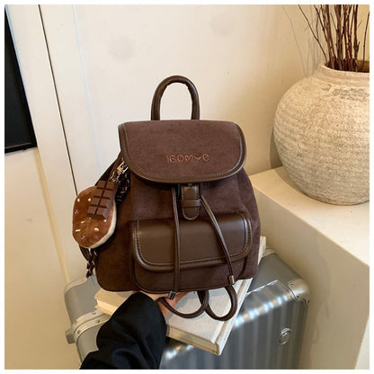 New Stylish Retro Suede Backpack For Women – Vintage Travel & Everyday Bag