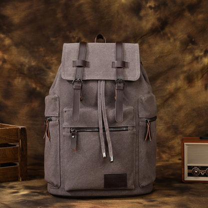 Men's Retro Canvas Backpack For Travel, Work & College