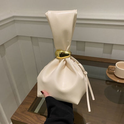 Vintage Pleated Bucket Bag for Women – Chic  Fashion Shoulder Handbag