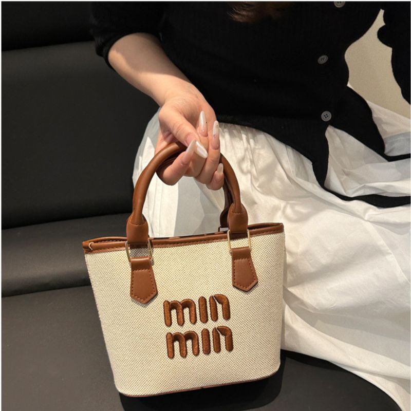 Trendy Women's Retro Bucket Handbag Versatile Large Capacity Shoulder Bag