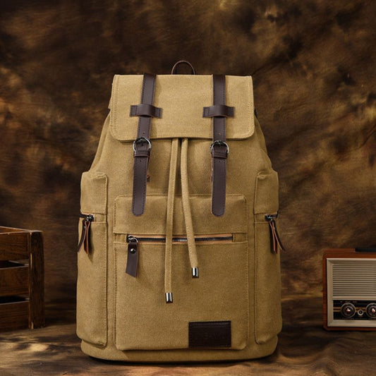 Men's Retro Canvas Backpack For Travel, Work & College