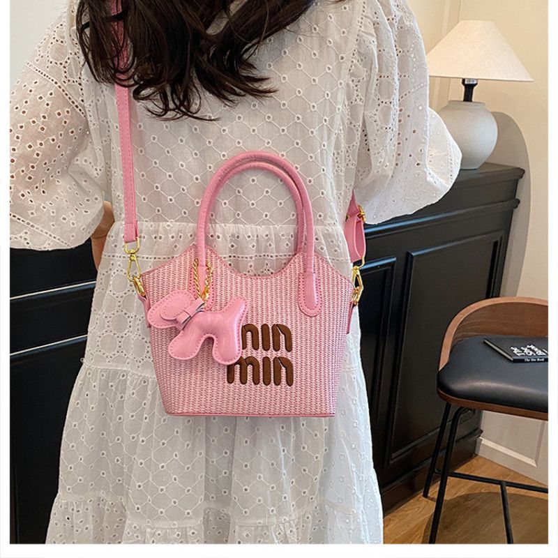 Premium Straw Woven Mini Bag – Stylish Beach & Resort Handbag