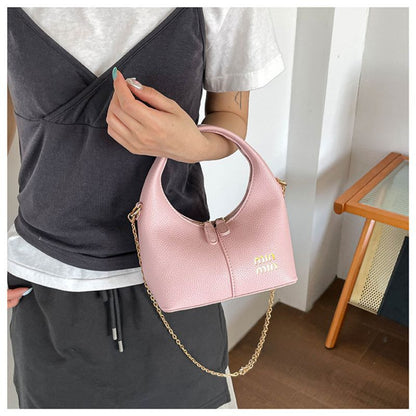 Luxury Patent Leather Dumpling Bag – Retro Style Women's Fashion Handbag