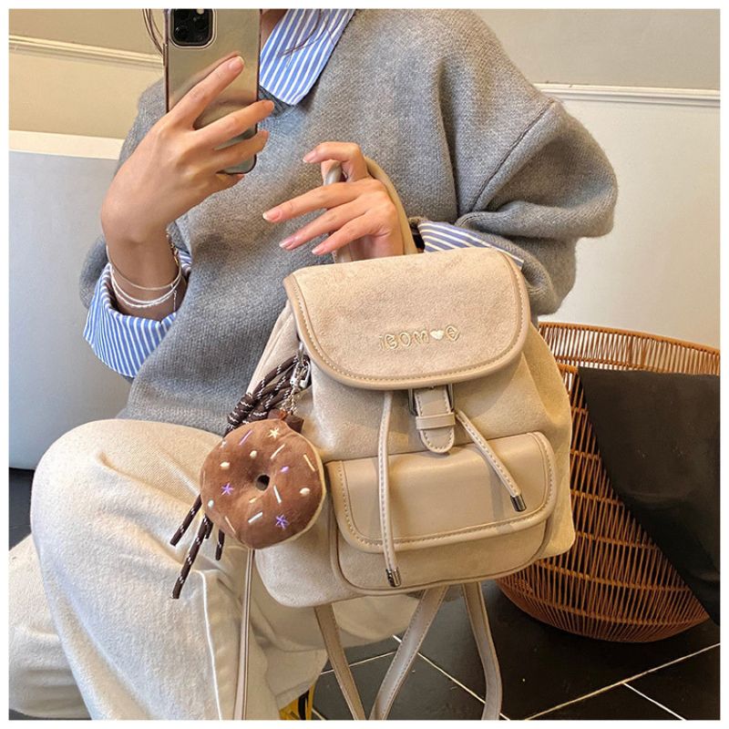 New Stylish Retro Suede Backpack For Women – Vintage Travel & Everyday Bag