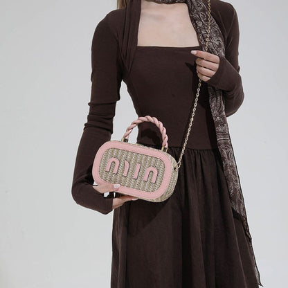 Trendy Modern Letter Small Square Letter Crossbody Bag