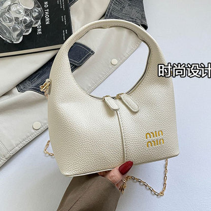 Luxury Patent Leather Dumpling Bag – Retro Style Women's Fashion Handbag