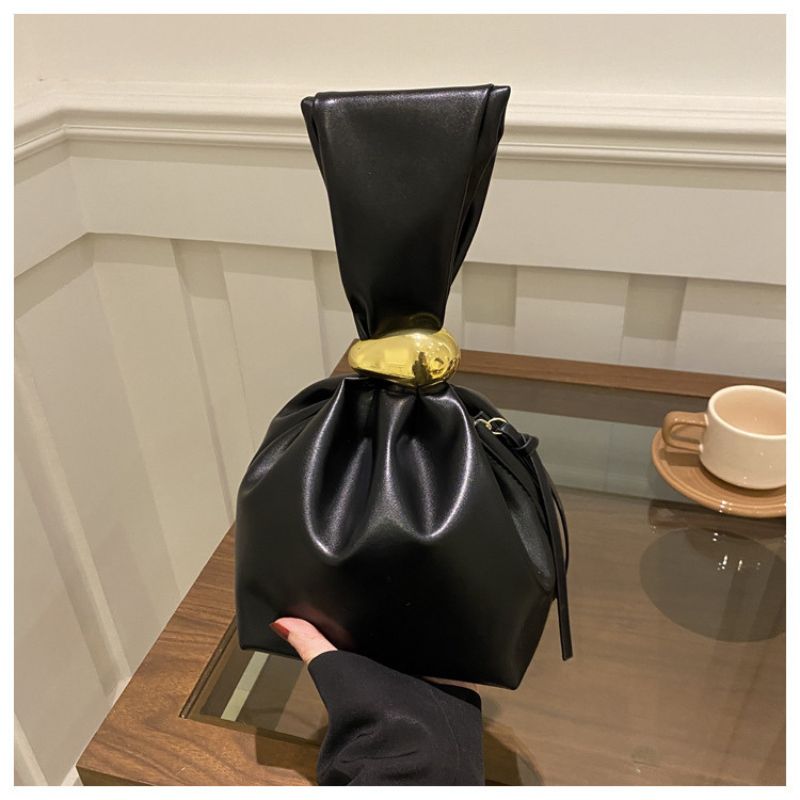 Vintage Pleated Bucket Bag for Women – Chic  Fashion Shoulder Handbag