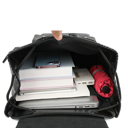 Fashion Leather Backpack With Buckle Flap Closure for Work, Travel & College