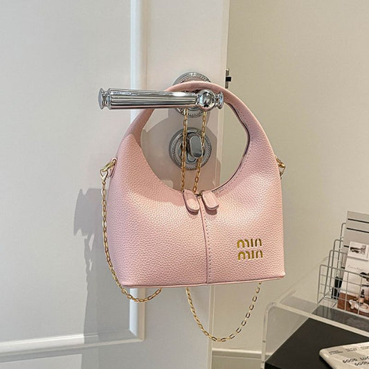 Luxury Patent Leather Dumpling Bag – Retro Style Women's Fashion Handbag