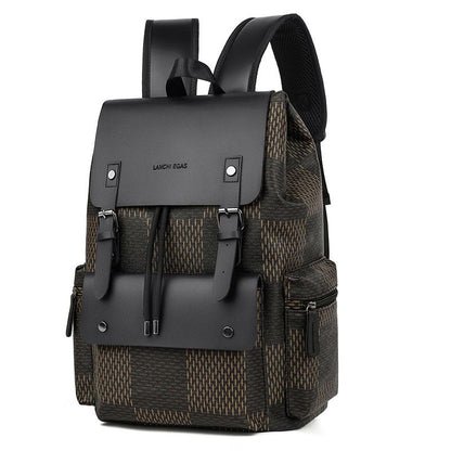 Fashion Leather Backpack With Buckle Flap Closure for Work, Travel & College