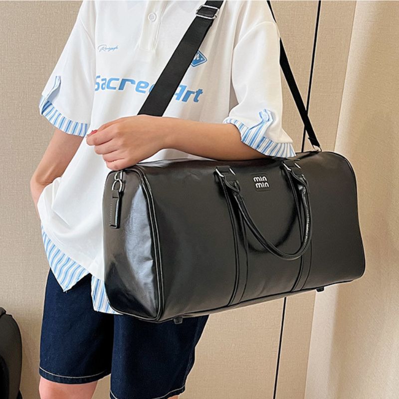 Premium Waterproof PU Horizontal Travel Bag – Large Capacity Weekend Duffle