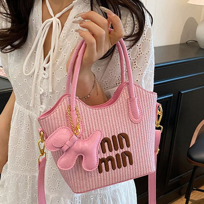 Premium Straw Woven Mini Bag – Stylish Beach & Resort Handbag