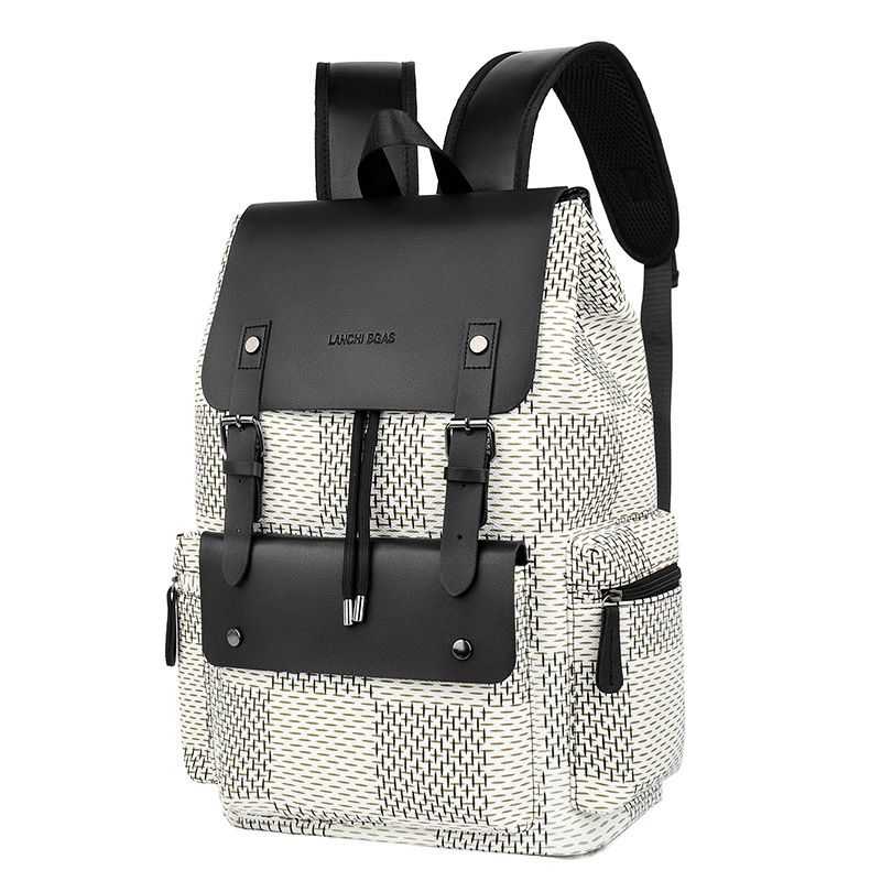 Fashion Leather Backpack With Buckle Flap Closure for Work, Travel & College