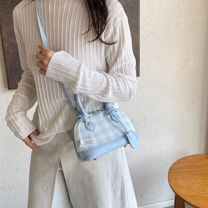 Elegant Checkered Shoulder Bag – Trendy Women's Crossbody Handbag