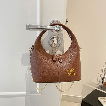 Luxury Patent Leather Dumpling Bag – Retro Style Women's Fashion Handbag