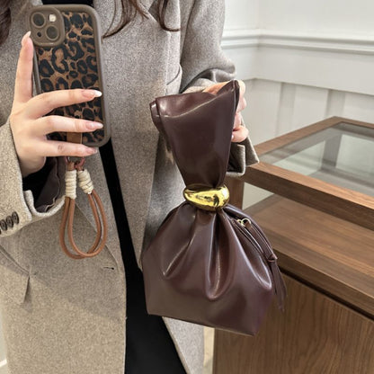 Vintage Pleated Bucket Bag for Women – Chic  Fashion Shoulder Handbag