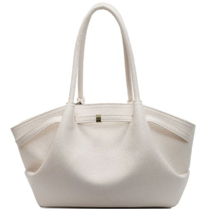White Color women hand bag on white background